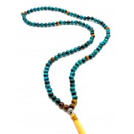 Collana Mala Occhio di Tigre Light Blue e occhio di tigre 