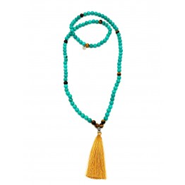 Collana Mala Aulite Verde e Occhio di Tigre