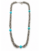 Collana Maglia Bizantina e Turchese