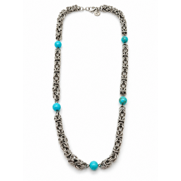 Collana Maglia Bizantina e Turchese