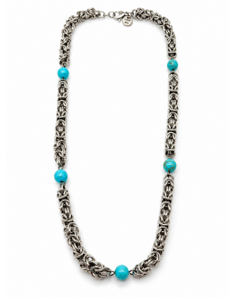 Collana Maglia Bizantina e Turchese