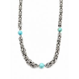 Collana Maglia Bizantina e Turchese