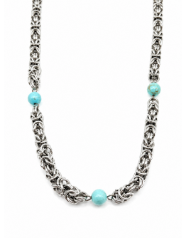 Collana Maglia Bizantina e Turchese