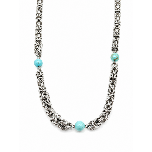 Collana Maglia Bizantina e Turchese