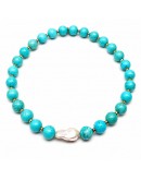 Turquoise Agate Necklace and Dotted Elements