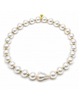 Collana perle con perla barocca 