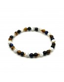Bracciale Occhio di Tigre, Aulite, occhio tigre blu e dischetti