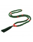 Collana Mala Giada Verde e Corallo