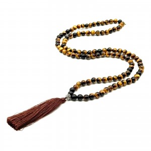 Collana Mala Occhio di Tigre e Onice