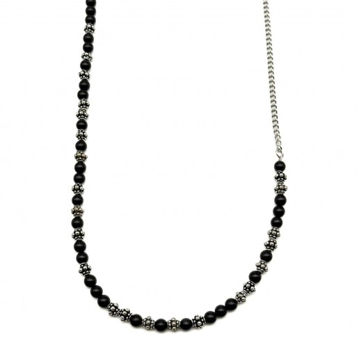 Collana Onice Satinato con elementi puntinati