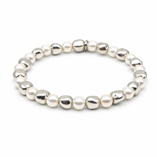 BRACCIALE PERLE di FIUME  e PEPITE