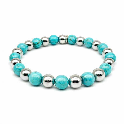 BRACELET Hematite and Tiger's Eye Spheres