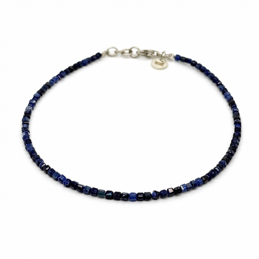 Cavigliera lapislazzuli sfaccettato