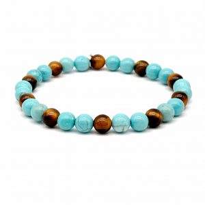 Armband aus Tigerauge und Türkis