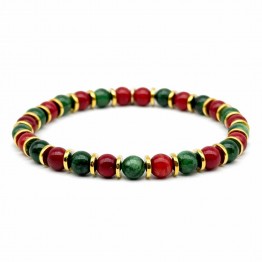 Coral and Green Jade BRACELET