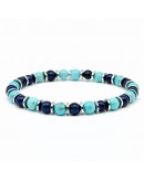 Turquoise Aulite and Blue Tiger Eye Bracelet