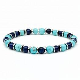 Pulsera Aulita Turquesa y Ojo de Tigre Azul