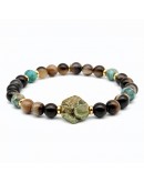 Bracciale Pietre Corno e Turchese Africano