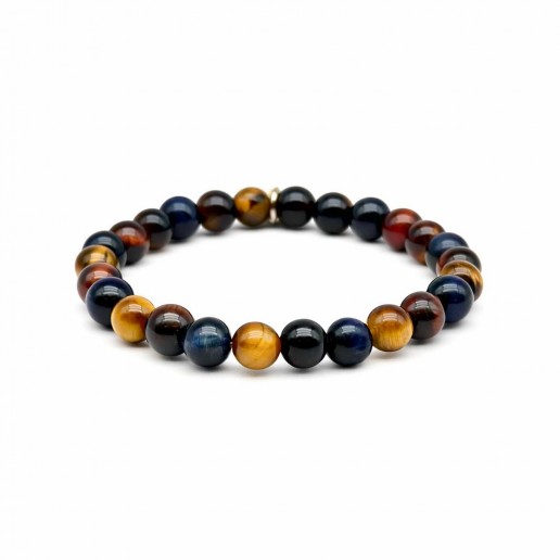 PULSERA BEBÉ OJO DE TIGRE MULTICOLOR