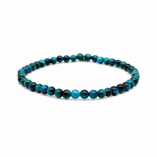 BRACCIALE PIETRA OCCHIO di TIGRE LIGHT BLU