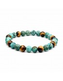 African Turquoise and Tiger's Eye Bracelet