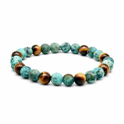 African Turquoise and Tiger's Eye Bracelet