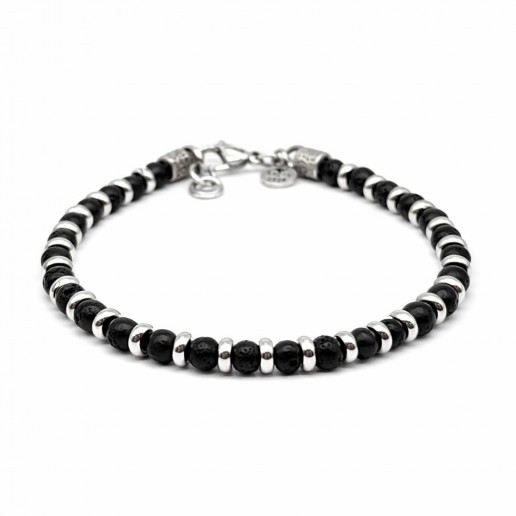 LAVA STONE BRACELET with SPACERS