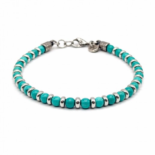 AFRICAN TURQUOISE STONES BRACELET with SPACERS