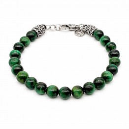 GREEN TIGER EYE STONES BRACELET