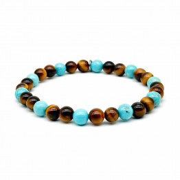 Bracciale Occhio di Tigre e Turchese