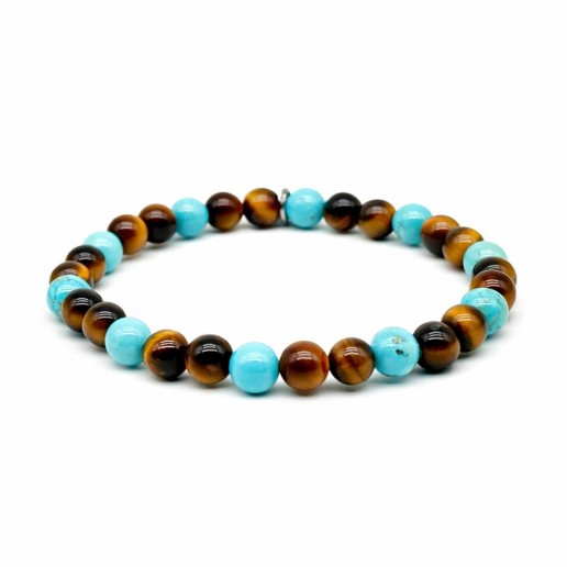 Bracciale Occhio di Tigre e Turchese