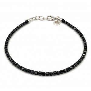 Bracciale pietre spinelli neri