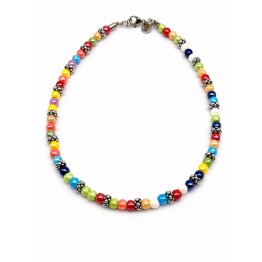 COLLANA CERAMICA e ELEMENTI PASSANTI PUNTINATI  