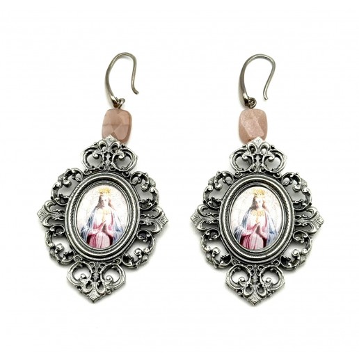 Pendientes Santos y Pecadores Virgen Coronada