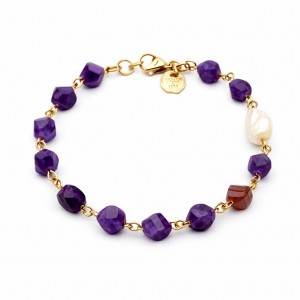 Bracciale Ametista e Perla Barocca