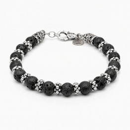 LAVA STONE BRACELET with Dotted Elements
