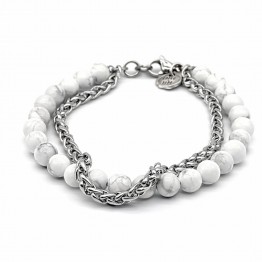 BRACCIALE AULITE BIANCA STRIATA 