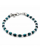 BRACCIALE EMATITE e OCCHIO DI TIGRE LIGHT BLUE