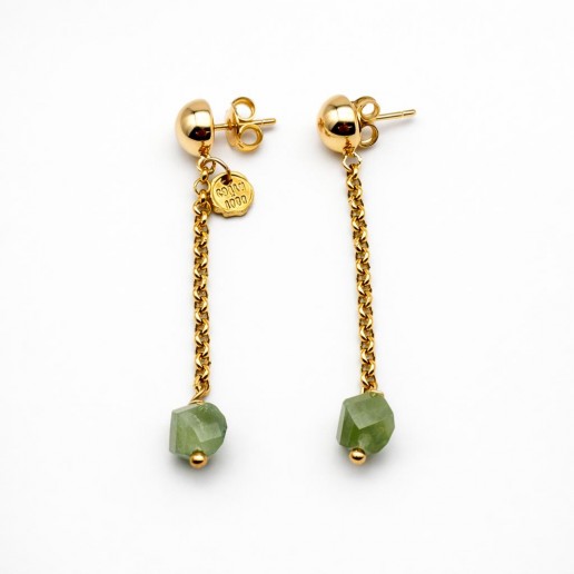 Orecchini Pietra Giada Verde