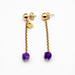 Orecchini Pietra Ametista 