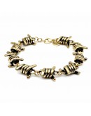 PULSERA GRANDE DE ALAMBRE BARDO - ORO 