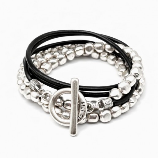 BRACELET/NECKLACE Nuggets - Leather BRACELET/NECKLACE Nuggets - Leather