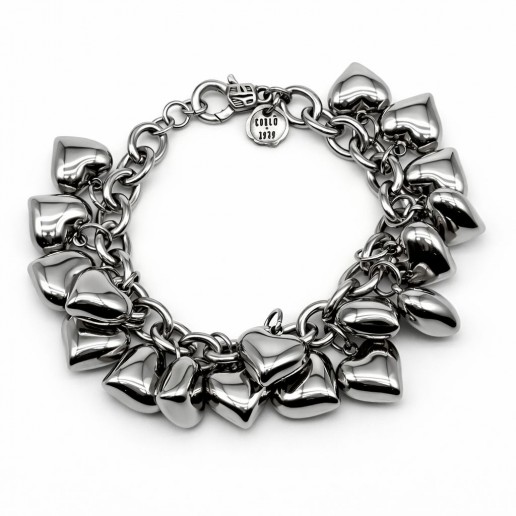 Bracciale catena con cuori