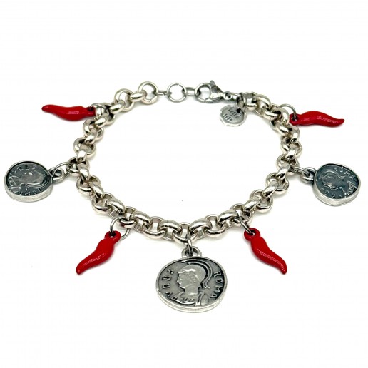 PULSERA MONEDAS ROMANAS - CORNETAS