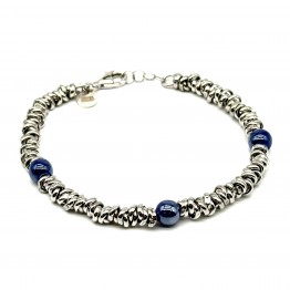 Bracciale anellini e ceramica 