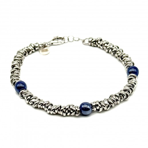 Bracciale anellini e ceramica