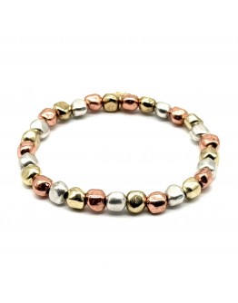 Bracciale Pepite Argento Oro Rosè