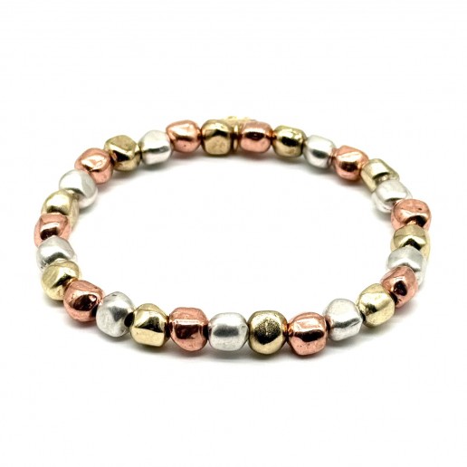 Bracciale Pepite Argento Oro Rosè