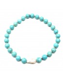 Collana pietre aulite turchese con perla barocca Collana pietre aulite turchese con perla barocca