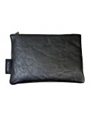 Leather clutch bag with handle